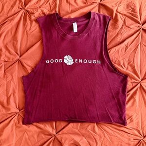 Good Enough Maroon crop Top
